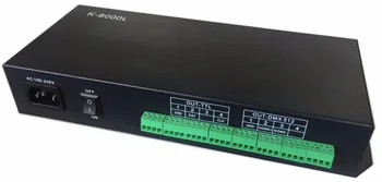 K-8000L; 8 portova TTL /DMX512 LED pixel controller; samostojeći; može raditi s DMX prirubnicom za podešavanje svjetline led