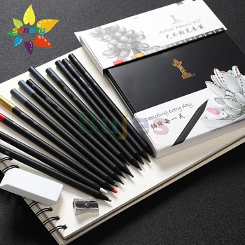 Set kistova za crtanje Chunghwa Art, željezna kutija za crtanje, 14 kom., dječji profesionalni pribor za crtanje Skech Color olovka