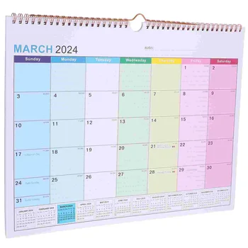 Engleski Zidni Kalendar Mjesečni Visi Kalendar Home Veliki Radni Stol Mjesečni Ured za Kućni Ured Papir Raspored Planiranja Godine Napomena