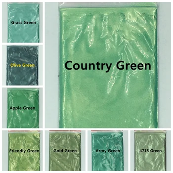 порошковый pigment s bisernom слюдой serije Green color 100 g za kozmetiku, мыловарения, svijeće, sluzi iz epoksidne smole, блесток za nokte, блесков za usne