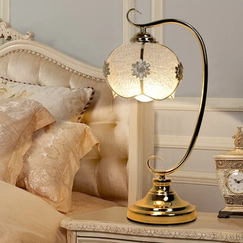 Lampe za čitanje u europskom stilu, noćni lampe za spavaće sobe, vjenčanje kreativno lampe s podesivim svjetline za zaštitu očiju