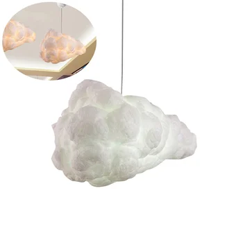 Kreativni led viseći svijećnjak u obliku oblaka, moderan tkanina dekorativni strop učvršćenje za kućnu restorana, caffe barova (bez žice za uzemljenje)