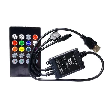 USB 5V Music Led Kontroler Voice MIKROFON Zvučni Senzor Kontroler 20 Tipki IR-Daljinski Upravljač, Led Trake prekidač za Kratka svjetla Za RGB 3528 5050 Led Trake