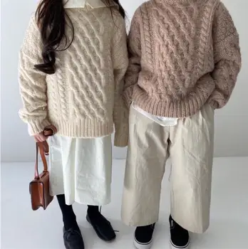Dječji jesensko-zimskom-pulover, slobodan džemper za dječake i djevojčice, pulover s twist, džemper