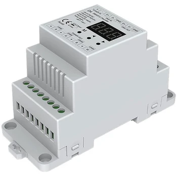 4-Kanalni Dekoder Dc Napon DMX512 RGB/RGBW Kontroler koji je Instaliran na Din-šinu, 4-Kanalni Kontroler Zatamnjenje 5-36VDC