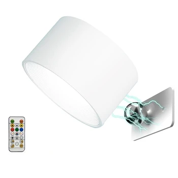 Led zid svjetiljke, zidne RGB svjetiljka s USB-baterijom, magnetski loptu sa rotacijom od 360 °, bežični zidna lampa za прикроватной stolovi