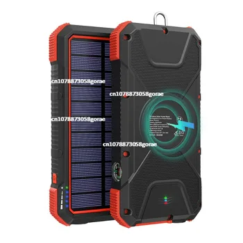 Prijenosni bežični punjač za solarne baterije sa 4 izlaza i 2 ulaza, vanjska baterija kapaciteta 20000 mah, vodootporan IPX5