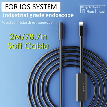 Mini-endoskopska kamera 960P Objektiv 8 mm Soft kabel duljine 2 m Vodootporan Бороскоп za pregled kanalizacije vozila za IOS Iphone