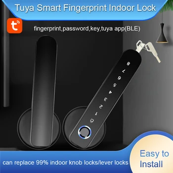 Vrata dvorac WAFU 017B Tuya Smart Life s otisak prsta i lozinku, program za otključavanje mehaničkim ključem Bluetooth za otvaranje vrata udesno ili ulijevo