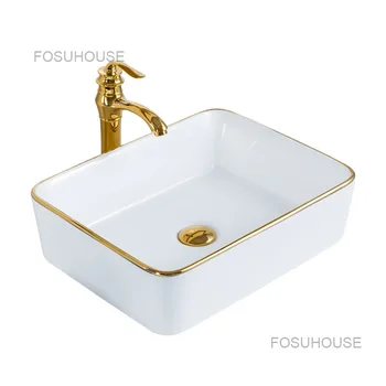 Hotelske keramički sudoperi za kupaonicu Europska Lavabo za kupatilo Tanak Stolni umivaonik Za stan Klupska umivaonik Kuhinjski sudoperi Jednostavne