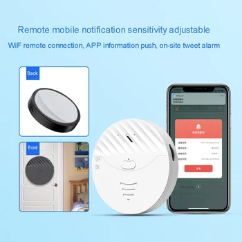 Alarm za vrata i prozore Tuya WiFi Radi sa senzorima vibracije Smart Life Alarm 130 db Zvučni signal daljinskog upravljača za kućni posao