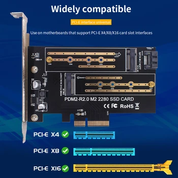 TISHRIC za PCIE SSD M2 Kartica za proširenje NVME PCIE Adapter NVME PCI Express X4 X8 X16 M. 2 NVME Za PCI-E 4X / 8X PCI Kontroler E M2