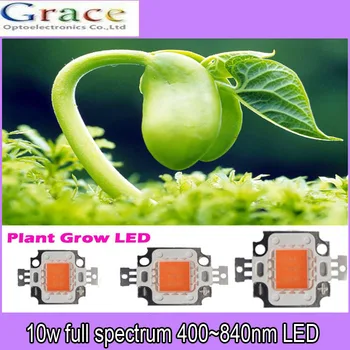 led čip cob snage 4kom 10 W, cijeli niz 380 nm ~ 840 nm, led lampe punog spektra za brzi i bolji rast biljaka