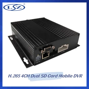H. 265 AHD 1080P, 4CH int Double SD Kartica za Mobilni Dvr Sustava videonadzora CCTV Rekorder automobila