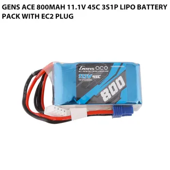 Punjiva baterija Gens Ace 800mAh 11.1 V 45C 3S1P Lipo s priključkom EC2