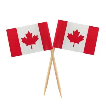 Kanadski topper za tortu, zastava Kanade, okvire-čačkalice, malo mini-štapići, топперы za cupcakes, ukras zurke, zastave za svečane torte