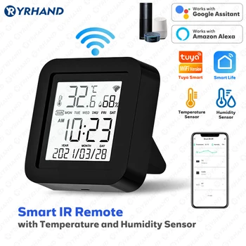 YRHAND Tuya Smart WiFi Univerzalni INFRACRVENI Daljinski Upravljač Temperaturom I Vlažnošću zraka za uređaj TV AC Radi Alexa, Google Home