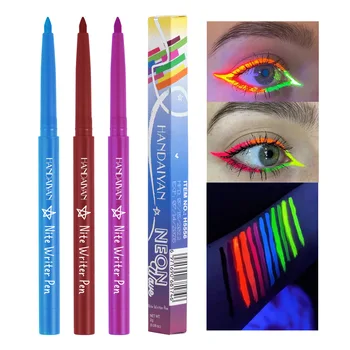 Šaren je sjajna Liquid eyeliner Kozmetički pigment je UV Neonski make-up za oči Sjajna olovka za oči Быстросохнущая Osvijetljena u mraku Fluorescentno College