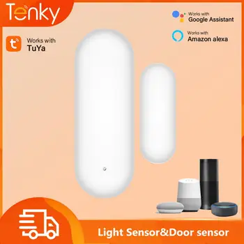Tenky 2 U 1 Tuya Wifi Smart Light + Magnetni Vrata Senzor Aplikacija Za Upravljanje Vrijednost Osvjetljenja Senzor Promjene Vrata Osnovna Sigurnost