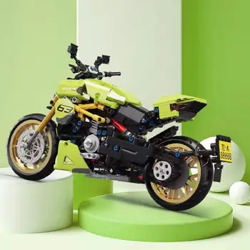 1017шт Gradski motocikl, model trkaćeg automobila, blokovi, Mehanički motor, Cigle, Igračke za dječaka