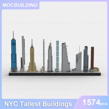 Najviše zgrade u New Yorku MOC Blocks DIY Assembly Bricks Arhitektonski Model Edukativne Kreativne Božićne Igračke Dar 1574 kom.