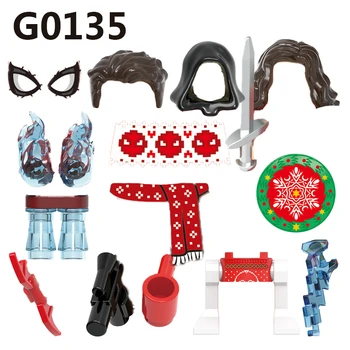 G0135 Nove Božićne cigle Moive, mini-prefabrikovani blokovi, figurice od ABS-plastike, zbirke dječjih edukacijskih igračaka
