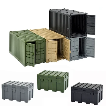 Vojni kontejner MOC WW2, oružje, kutije, blok, figurica vojnika vojske, pribor, uradi SAM, vojni transportni kovčeg, Keramička dječja igračka