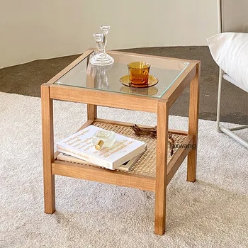 Japanski Čaj stol Ins od ratana trešnjevine Noćni Mini-staklene Kreativna stolići Kauč Pruća Noćni ormarić Namještaj za dom