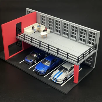 Razmjera model 1/64 Dječije Auto Diorama Minijaturni Izgled Scene Model Graditi Auto Zaslona Od Livenog pod pritiskom legure