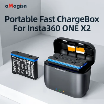 Prijenosni stalak za punjenje kutija, torbica za punjač USB Type C, mini-jednostavno ogranak, pribor za baterije Insta360 One X2