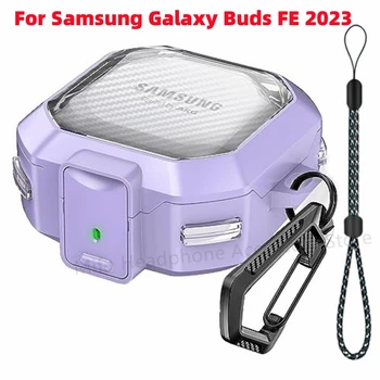 Za Samsung Galaxy Buds FE Case 2023 Transparentno šok-dokaz torbica za slušalice Samsung buds2 Buzz live 2Pro FE Secure Lock Case