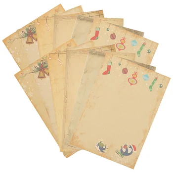 Božićno vintage Stacionarna papir, potpis memoranduma za zimskih praznika, papir za pisanje, Božićne bilješke, čestitke, pozivnice, Ured