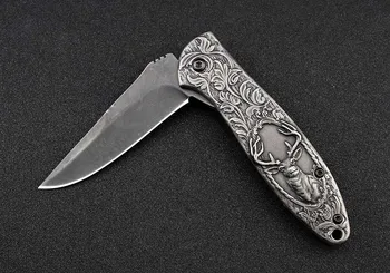 Коллекционный nož sa taktičkom sklopivim nožem Utility - džep sa ugraviranim jelena