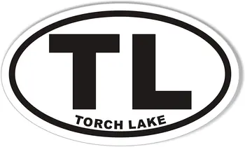 Auto naljepnice za Oval TL Torch Lake, Michigan Vinil naljepnica za auto grafiku Auto stražnje staklo kamiona Мотоциклетная traka