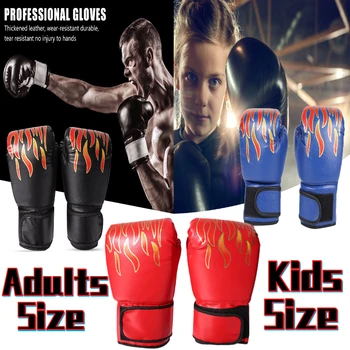 Djeca i odrasli Vatrogasci Profesionalni boks trening borbene rukavice od umjetne kože, prozračne Rukavice za спарринга Muay Tai, karate, kickboxing