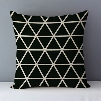 Lanena jastučnica u skandinavskim zemljama geometrijskom stilu, višebojno лоскутный presvlaku za kauč, ukrasne jastučnice za dnevni boravak