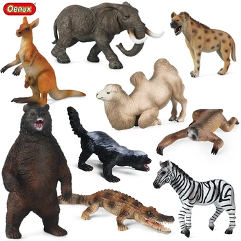 Modeliranje Oenux Nove Figure Divljih Životinja Klokan Krokodil Slon Medvjed Zebra Model Figurice Likova Obrazovanje Za Djecu Poklon Igračka