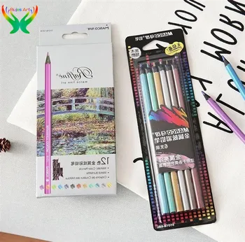 Originalni metalik boje olovke Marco 12, imbus boji vrhom, super ebanovina, olovka u boji, boja ispune, umjetnost umjetnika
