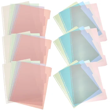 6 kompleta plastične pregrade A4 separator veziva stranice, kartice za indeks Notepad 