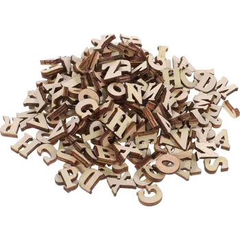 Imikeya Wood Letters: Male drvene slova, obrta, Drvene slova abecede, edukativne skupove, Mali komad drveta u rustikalnom stilu