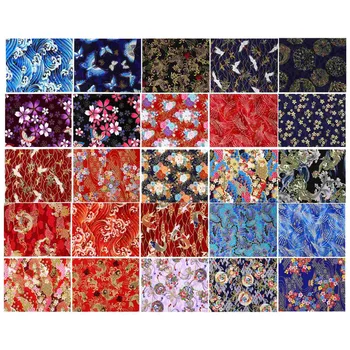 25 Listova Pamučnih tkanina za šivanje svojim rukama u Patchwork stilu s cvjetnim бронзованием