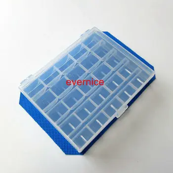Prozirna plastična kutija za pohranu 25 komada шпуль za šivaći stroj veličine L