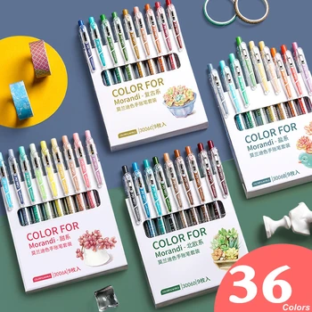 Šareni skup gel olovke za vođenje bilješki u programu journal, isticanje gel u boji tinte uredski materijal