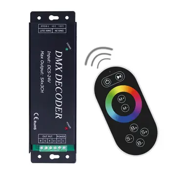 Led kontroler DMX-dekoder RGB RF Touch Remote DMX512 Kontroler za led trake dc 5-12-24 3 kanala