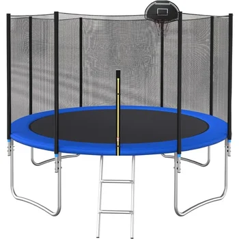 12-noga trampolin sa zaštitnim rešetkama, novi trampolin za djecu i odrasle, Trampolin za fitness na otvorenom s PVC premazom, podstava