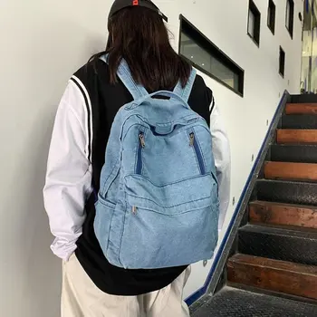 Marke Dizajn Traper ženski ruksak, svakodnevni Velika školska torba-kantu, Traper putnu torbu