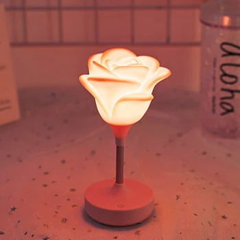 Noćno svjetlo Touch Rose USB, Kreativni dar, Spavaća soba, Silikonski led, Romantična atmosfera, Ispovijed, Punjenje, Zaštita očiju, lampe za čitanje
